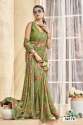 Pure Georgette Designer Saree with Swarovski Border with Blouse  thumb 6