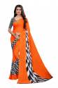 Pure Georgette saree with blouse thumb 2