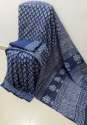 Pure mul cotton Hand Block printing saree with blouse