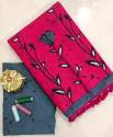 Pure mul cotton saree with block printing  thumb 5