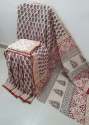 pure Mul cotton saree with hand block printing thumb 1