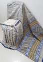 Pure mul mul cotton Hand Block printing saree with blouseï»¿ thumb 5