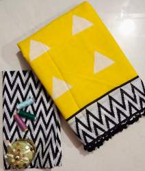 pure mul mul cotton saree with jhalar