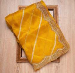 pure organza silk saree with embroidered and sequence work 