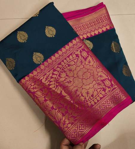 Pure soft silk banarasi litchi saree