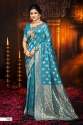 Semi Sattin Silk With Swarovski Rich Pallu Saree thumb 1