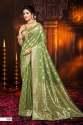 Semi Sattin Silk With Swarovski Rich Pallu Saree thumb 3