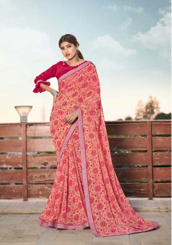 Silk & Geogertte Printed sarees 