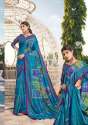 Silk & Geogertte Printed sarees  thumb 3