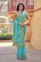 Simmer chiffon saree with embroidery work thumb 4