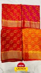 Soft Chiffon with Weaving Zari Border