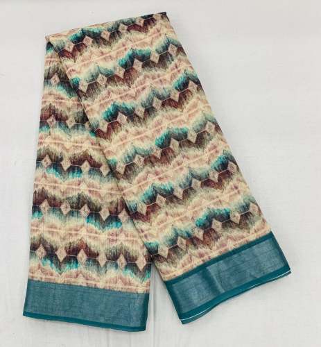 soft cotton silk saree with digital printing 