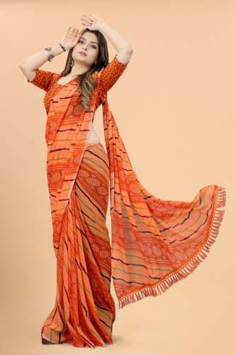 Soft georgette sarees with blouse