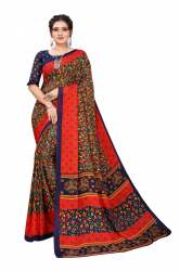 Saree for women This Sari Made With High Georgette Fabric and Fancy Heavy  Touch Blouse Piece