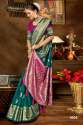Soft Silk Contrast Rich Pallu Saree with Latkan thumb 5