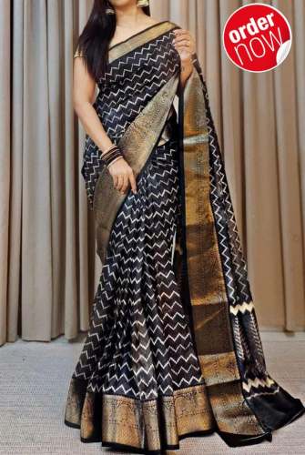 Super Dolla Silks Digital Print Saree with beautiful Leheriya designs.