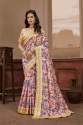 Traditional Chanderi Zari Digital Embroidery Saree thumb 3