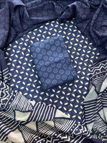 unstitched cotton printed with soft cotton dupatta