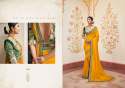 vichitra saree with designer blouse thumb 1