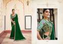 vichitra saree with designer blouse thumb 2