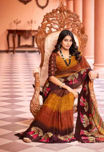 Weightless Fancy Printed Saree & fancy Latkan.