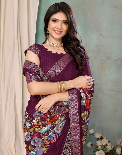 weightless print sarees