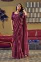 Weightless viscose swarovski diamond work saree thumb 1
