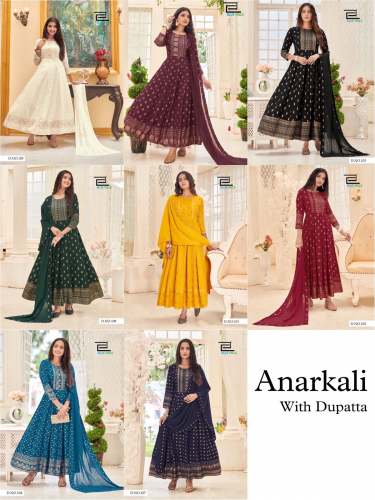 Charmer Long Anarkali Rayon Printed Kurti