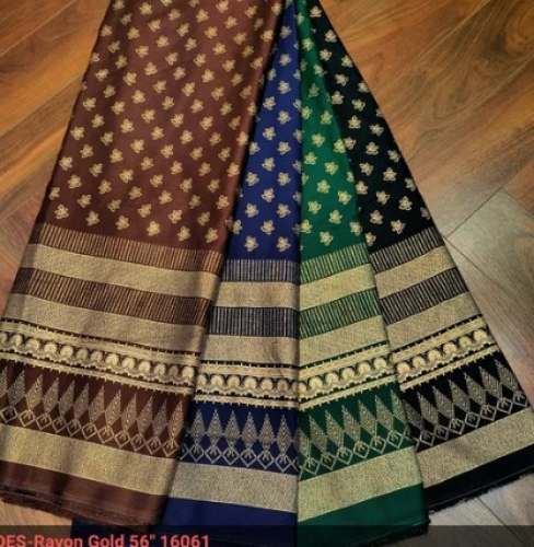 Gold Printed Rayon Fabric