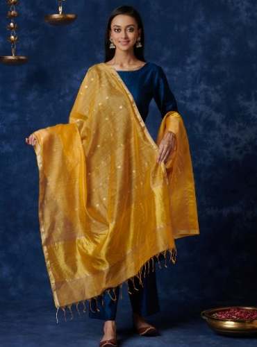 Get Cotton Silk Dupatta By Fabindia Brand