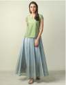 Get Cotton Silk Printed Skirt At Online Price