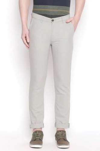 Get Grey Cotton Trouser By Pantaloons