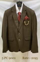 Mehendi Color Mens 5Pcs Suit