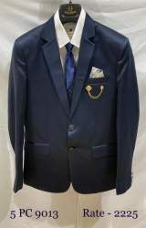 Mens Blue 5 pcs Suit 