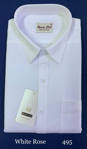 White Rose Plain Shirt For Mens 