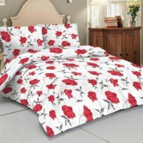 Flowery Printed Double Bed Sheet  by Muktha Fabrics