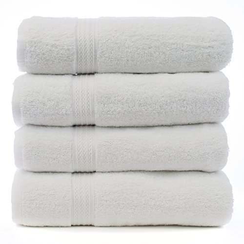 White Plain Bath Towel  by Muktha Fabrics
