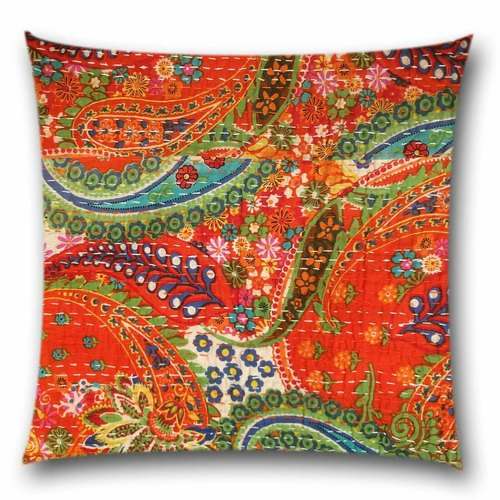 Kantha Stitch Cushion Covers by Nandini Handicrafts