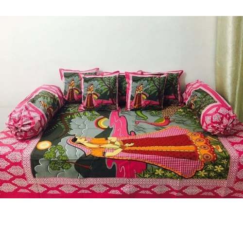 Ethnic Cotton Printed Diwan Set 