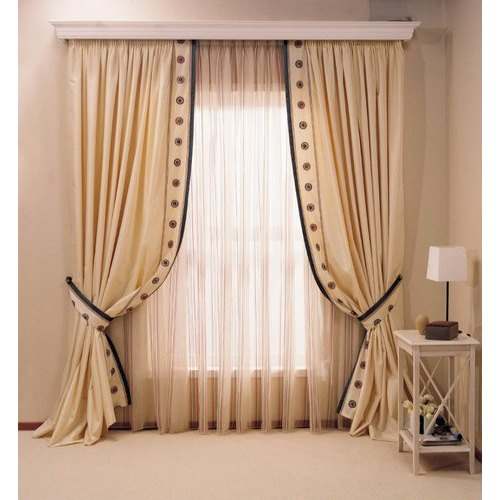 Plain 4*5 Feet Polyester Curtain
