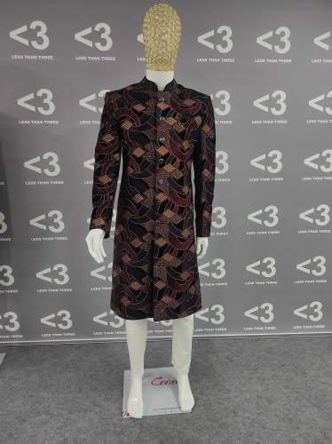 9000 Velvet Embroidery Multi Sequence Allover Work Fabric