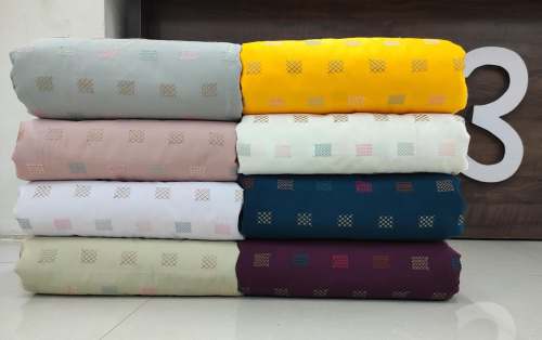 Malai Satin Multi Thread Embroidery Daman Work Fabric