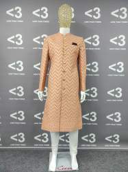 Mens Special Unstitch Jacquard Indo Western Fabric