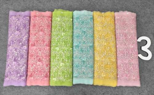 Net Fabric Embroidery Borer Work Fabric