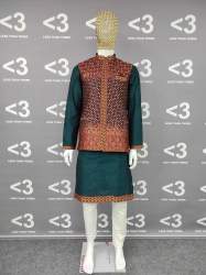 Unstitched Designer Jacquard Koti Kurta Fabric For Mens