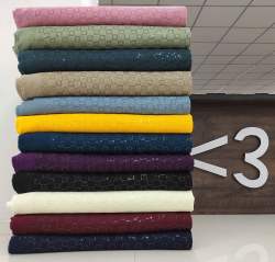 Viscous Rayon 7mm Sequence Chikan Embroidery Fabric