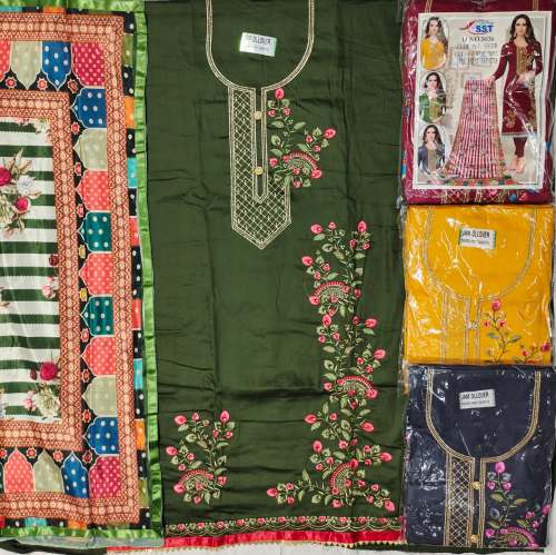 Pure Jam Cotton Suit With Digital Printed Chunni