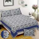 Elegant Printed Cotton King Size Bed Sheet thumb 9