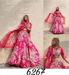 Digital Print Wedding Lehenga