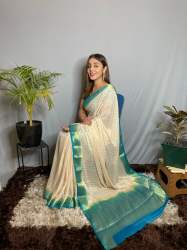 Georgette saree with Jacquard Wooven Border